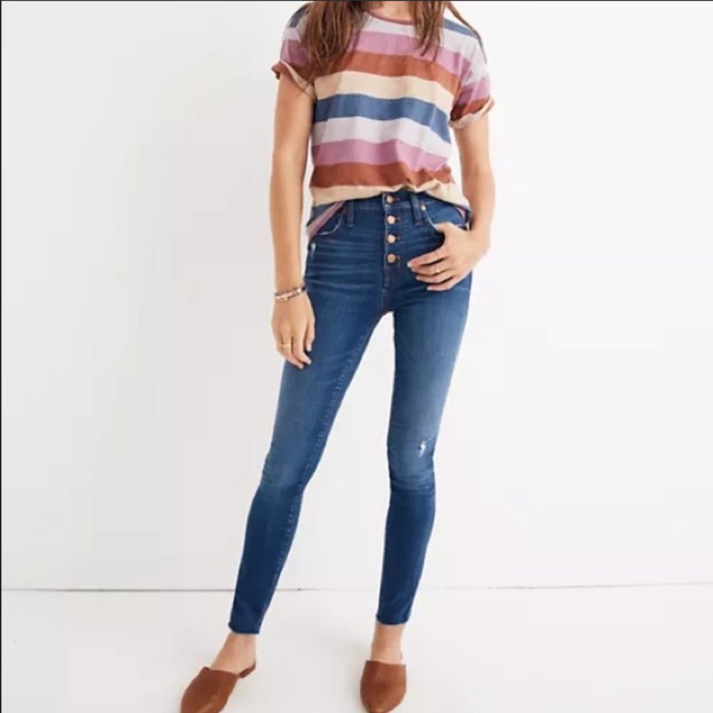 Madewell 10" High Rise Button Skinny Jean Hanna